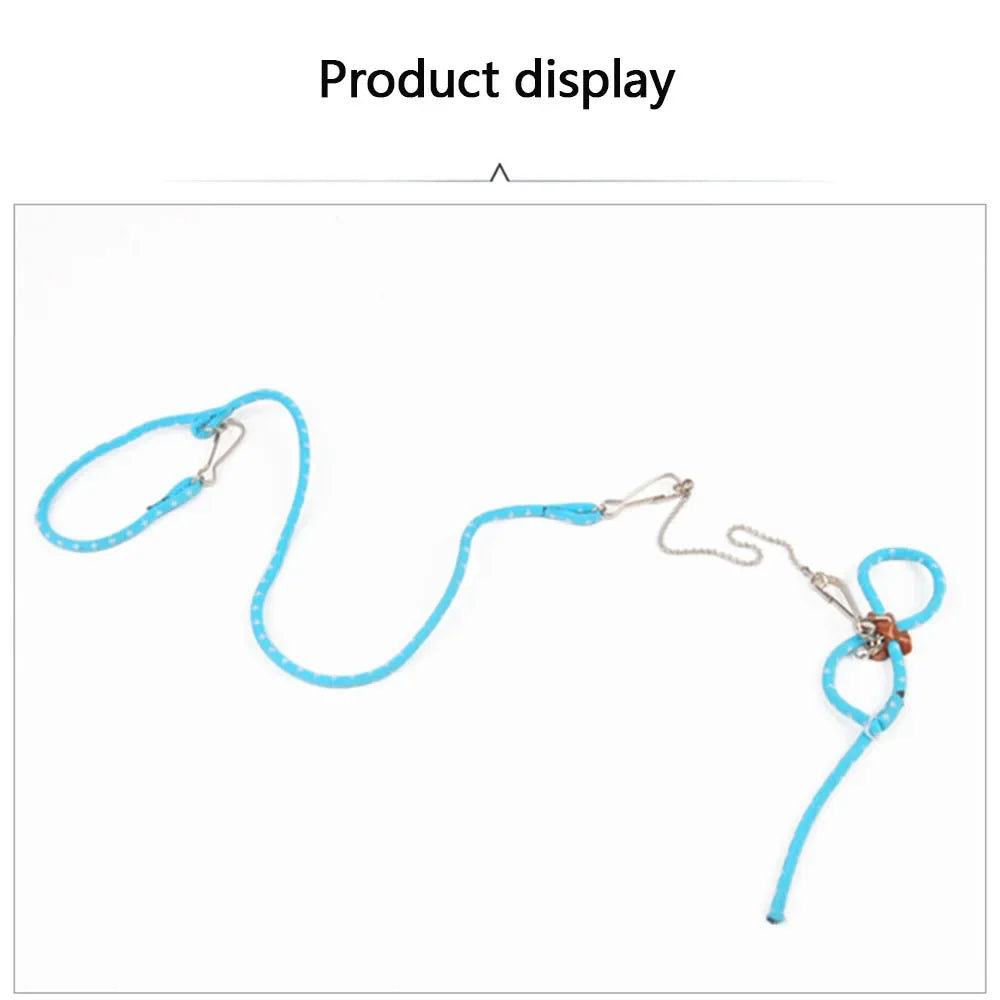 Pet Adjustable Soft Harness Bell Leash Set Mouse Hamster Ferrets Rat Pet Pig Leash Hamster Harness Rope Anti-bite Pet Walking Dureve