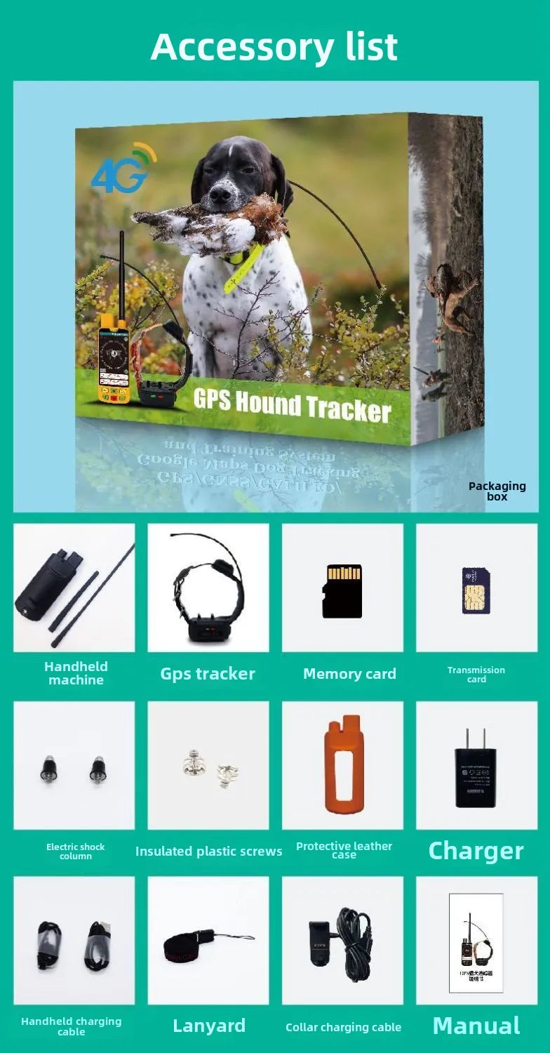 Eseek GPS Hunter Dog Tracker for Hunting Dogs Pet Training Supplies With Handheld And 2 Training Collars