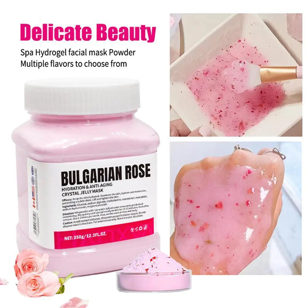 Jelly Mask for Facial Professional Rose Smooth Face Mask Skin Care, Hydrated Nourished Hydro Jelly Mask Powder,Gel Peel Off Mas