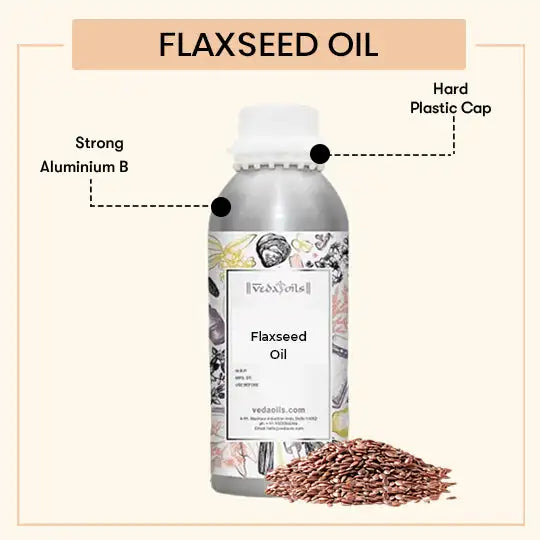 Flaxseed Oil 100% Pure Natural Cold Pressed Carrier Oil for Skin Care
