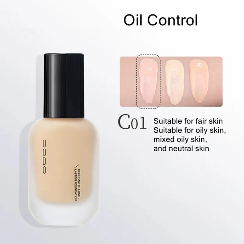 UODO Matte Face Make Up Liquid Foundation Primer Oil Control Hydrating Moisturizing Concealer Skin Care Long-lasting