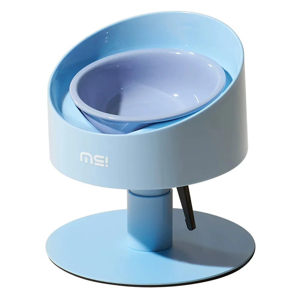 Ceramic Cat Food Water Bowl Flower Shaped Adjustable Anti-Vomiting Cat Bowl Non-Slip Neck Protection Pet Feeding Supplies