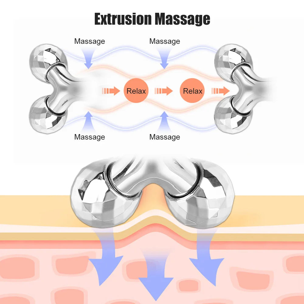Y Shape 3D Roller Face & Neck Massager with Gua Sha Tool My Store 2