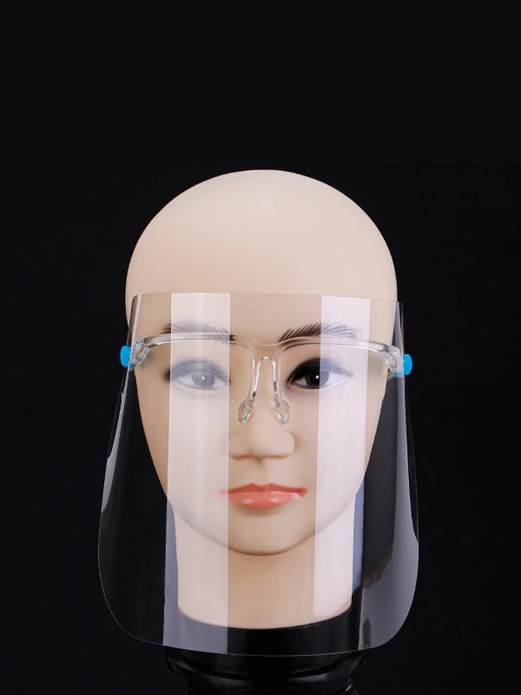 5 anti foam, anti dust, full face protective face shields, anti oil splash face shields