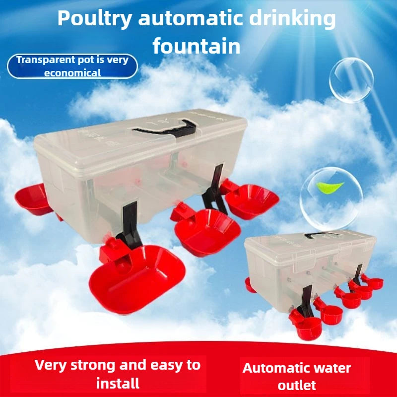 Poultry Breeding Chickens Automatic Water Dispenser Duck Feeding Sink Automatic Water Bowl Geese Farm Animal Watering Supplies