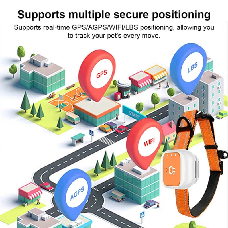 Mini Pet GPS Tracker Global 4G LTE Smart Anti Lost Device with SOS Alert and Geo Fence History Route for Cats Dogs iOS Android