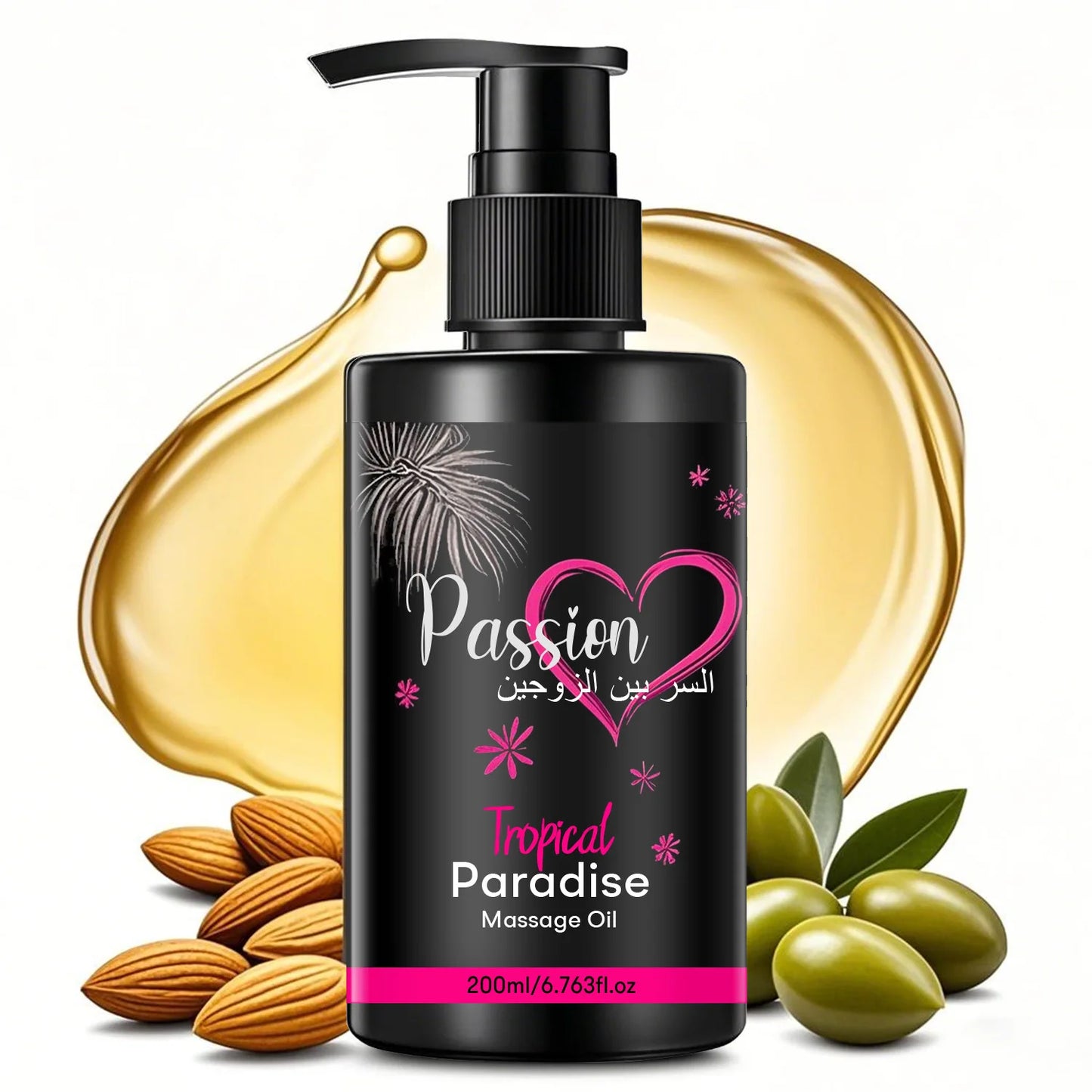 Paradise Massage Oil with Vitamins & Minerals - Nourish & Moisturize，body care massage oil Perfect for Couple Massage 200ml
