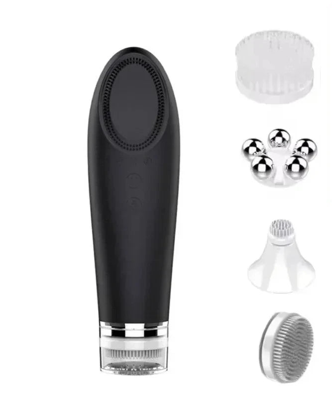 Wholesale 4 In 1 Logo Waterproof Pore Deep Cleaning Machine Soft Silicones Facials Cleansers Brush Electrics