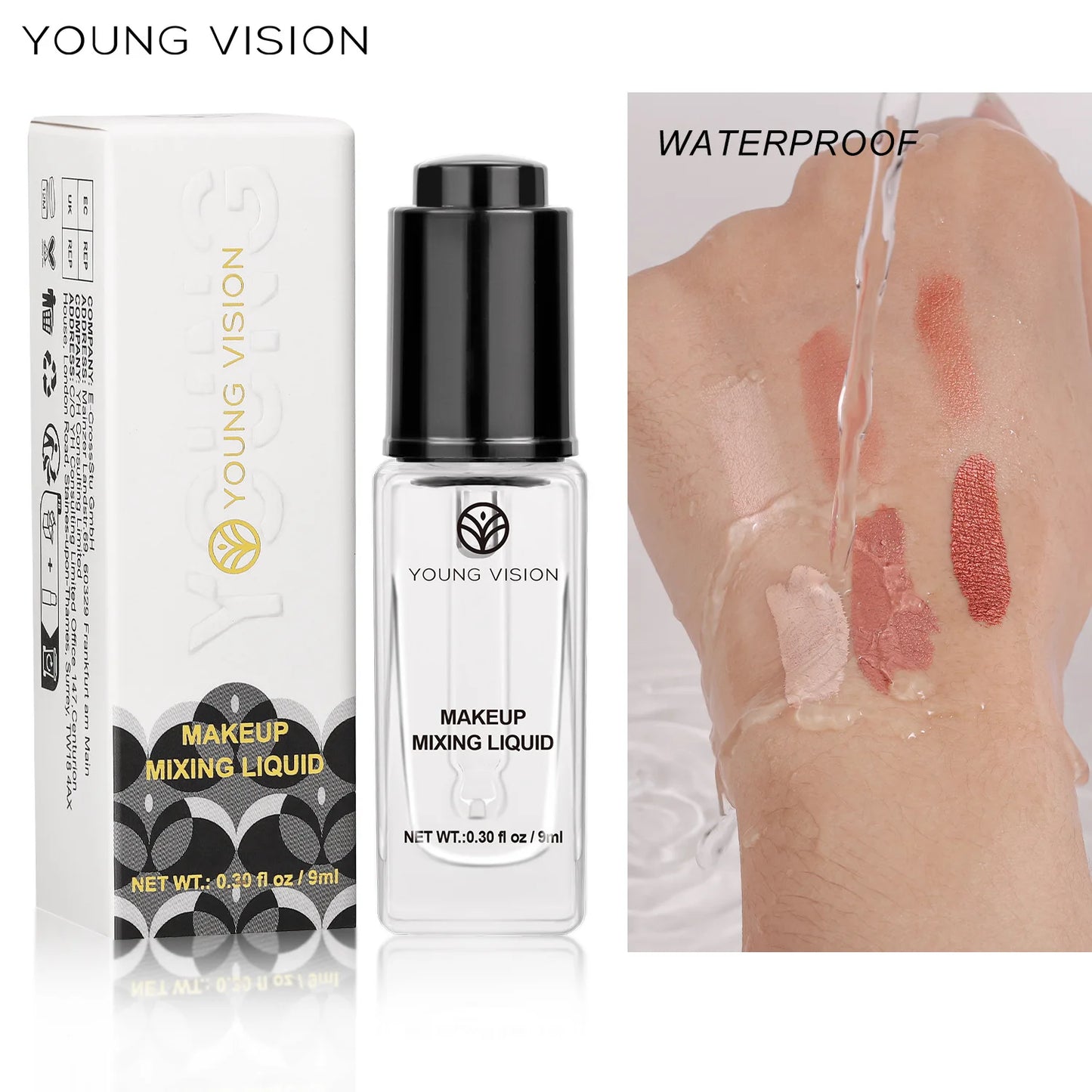 Makeup Mixing Liquid - Revives Dry Gel Liners & Transform Powder to Cream for Eyeshadow & Blush, Multi-Use Primer & Sealer