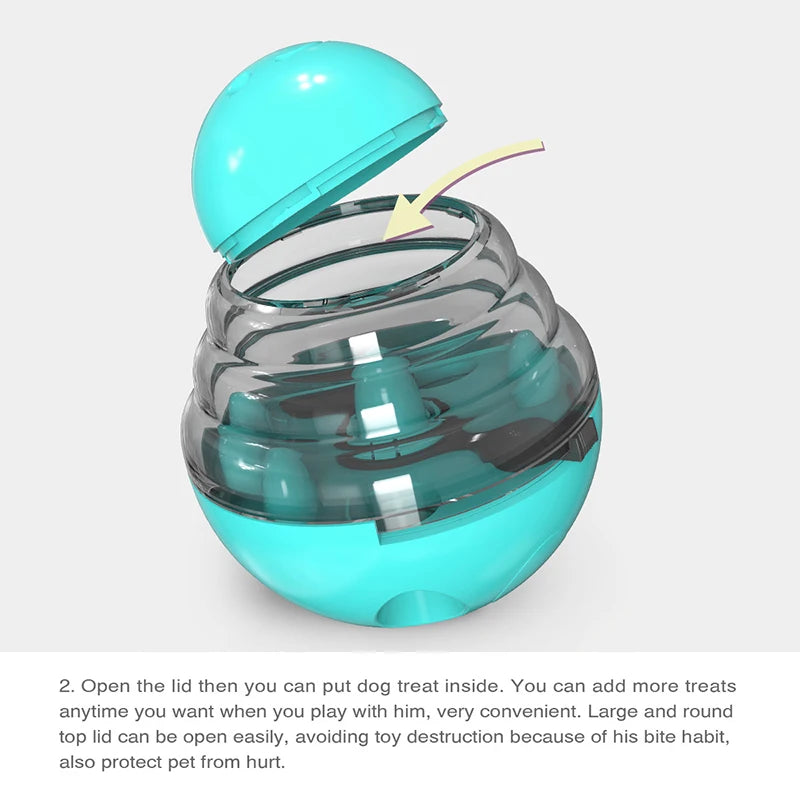 Dog Interactive Food Dispenser Toys Small Dogs Cats Pet IQ Training Improve Kitten Puppy Slow Shaking Leak Feeder Food Container
