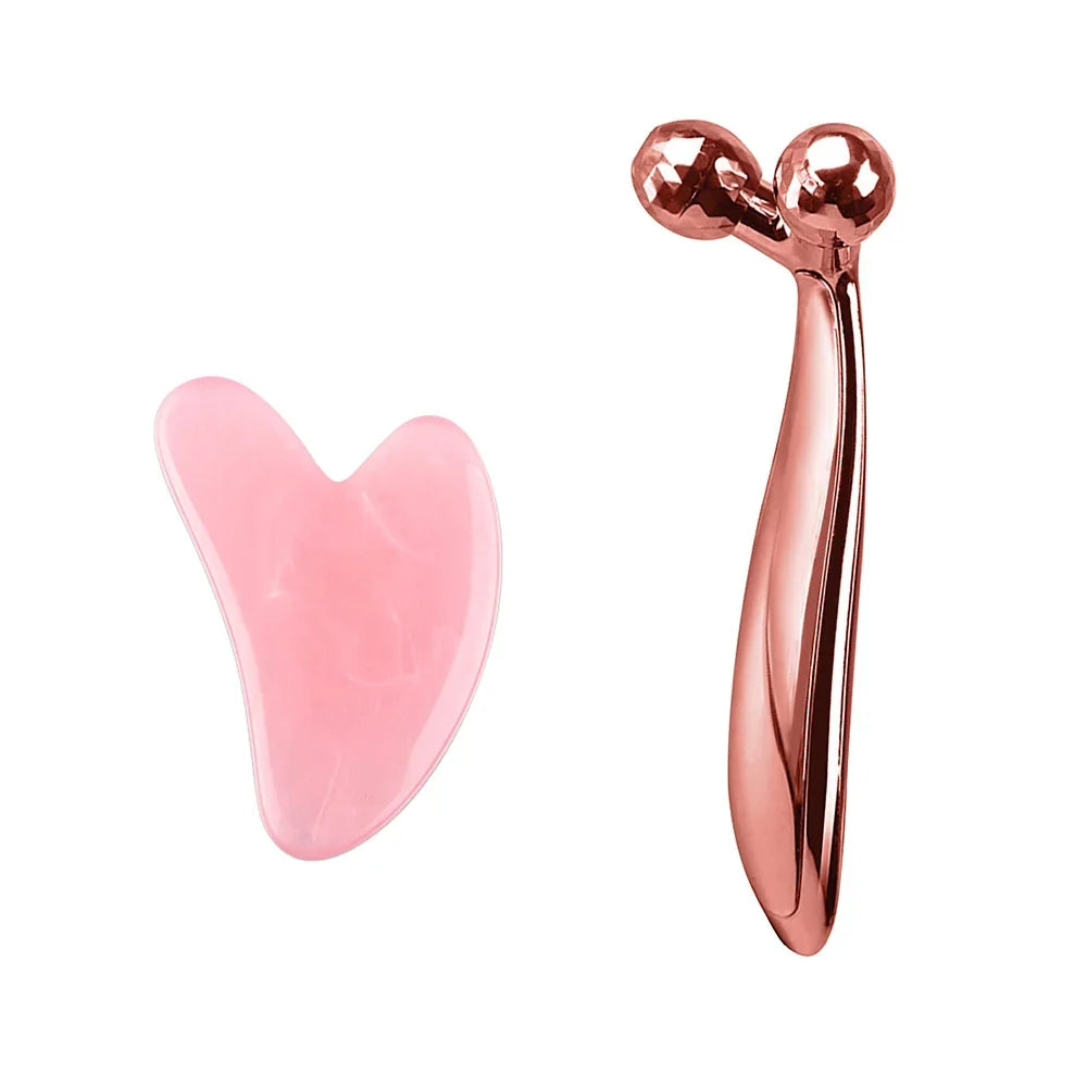Y Shape 3D Roller Face & Neck Massager with Gua Sha Tool My Store 2
