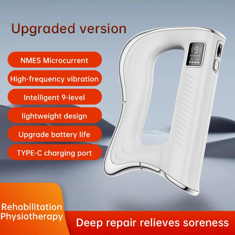 EMS Electric Fascia Scraper Micro Current Compression Muscle Vibration Relaxation Massager Body Lifting Scraper Massage Knife