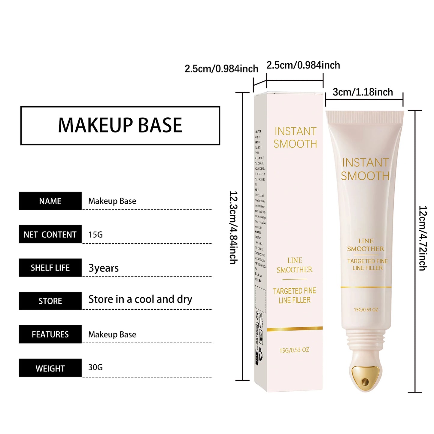 Soft and smooth makeup primer creates a clear, natural, and flawless makeup look that is light, moist and highly moisturizing.