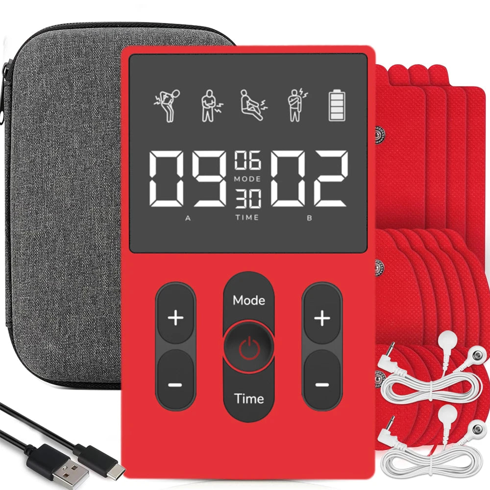 TENS meridian massager EMS multifunctional massager with 12 modes and 36 levels of intensity timed dual channel output massager