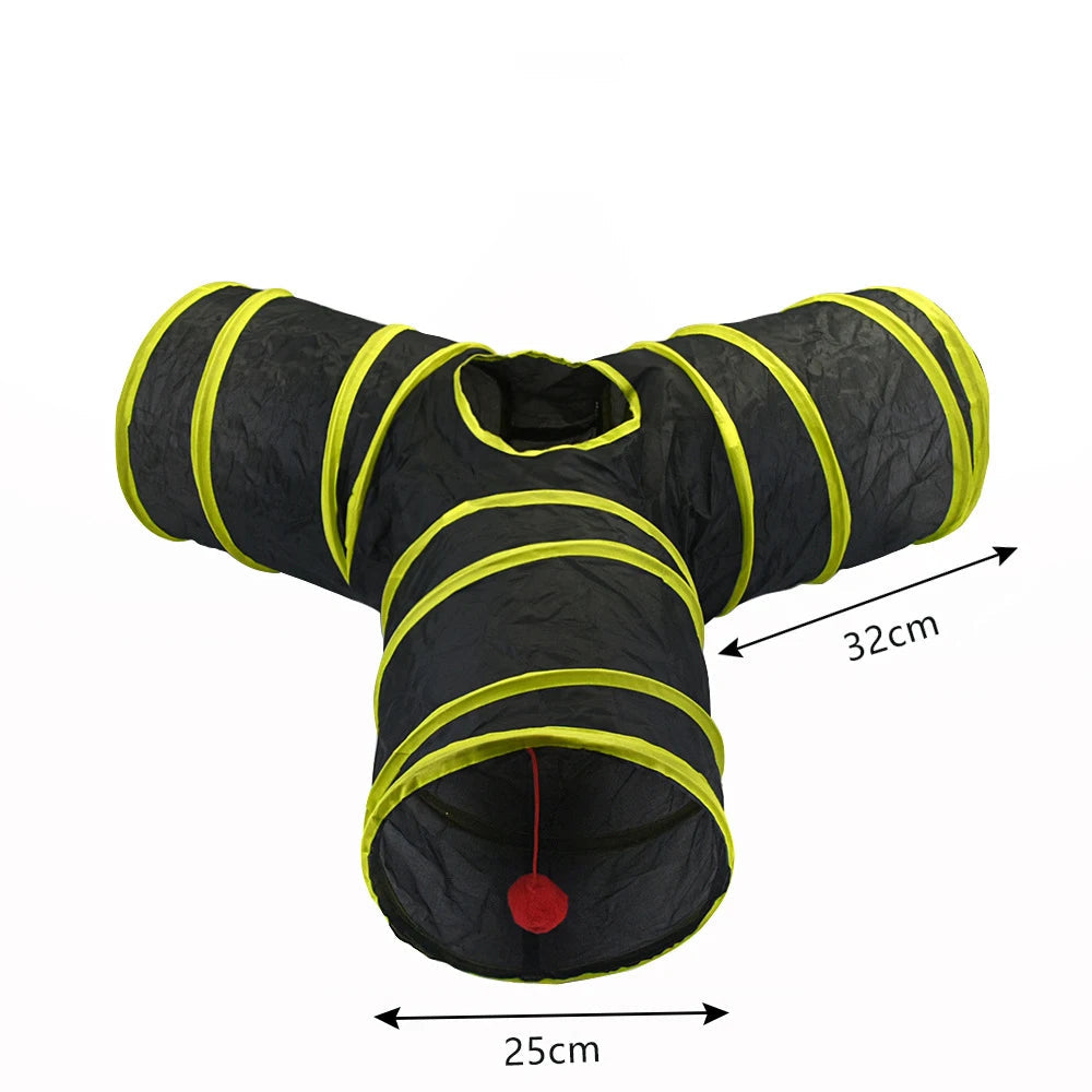 Cat Tunnel Pet Tube Collapsible Play Toy Indoor Outdoor Kitty Puppy Toys for Puzzle Exercising Hiding Training Dureve