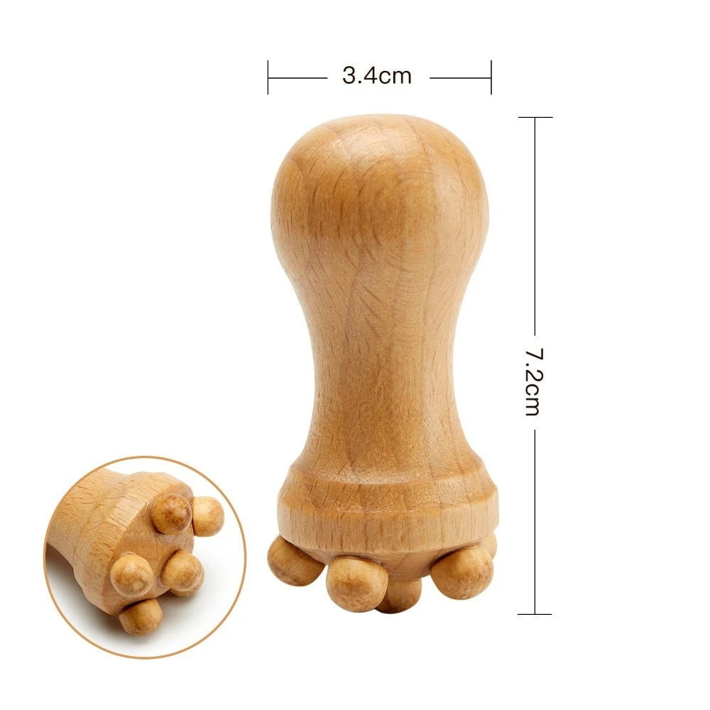 6/7/8Pcs/Set Wooden Facial Massage Tools Scraping Board Roller Face Massager Kit Durable Anti-Aging Facial Care Kit Skin Care