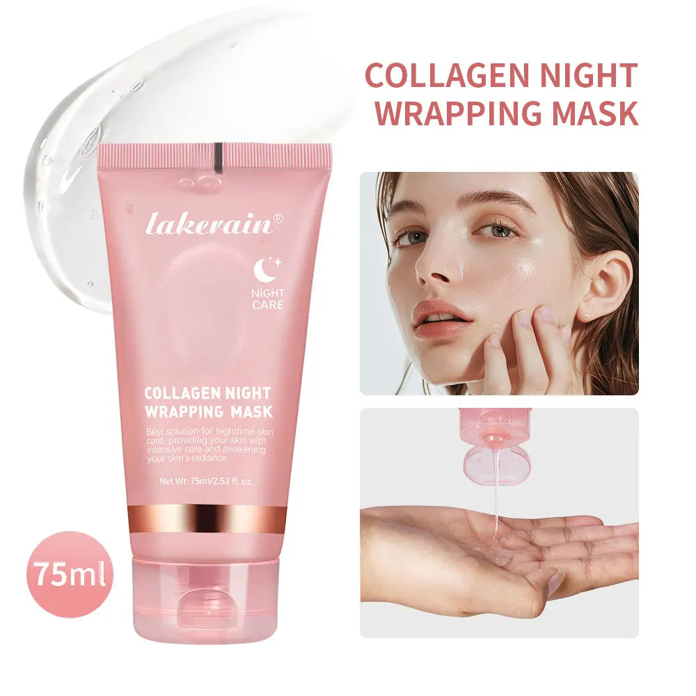 Collagen Facial Mask And Brush Set Rejuvenates Moisturizes Brightens Skin For Glowing Elasticity Korean Face Care Treatment