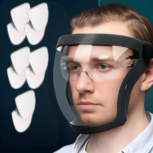 Full Face Shield Transparent Safety Mask With Filthers Oil-splash Proof Eye Facial Anti-fog Head Cover Work Protection Glasses