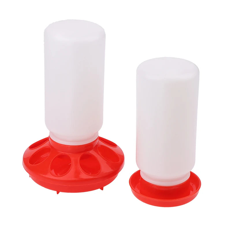 [F] Poultry Thickened Feeder And Drinker Water Food Dispenser Automatic Chicken Birds Chick Waterer Feeding Bucket Container