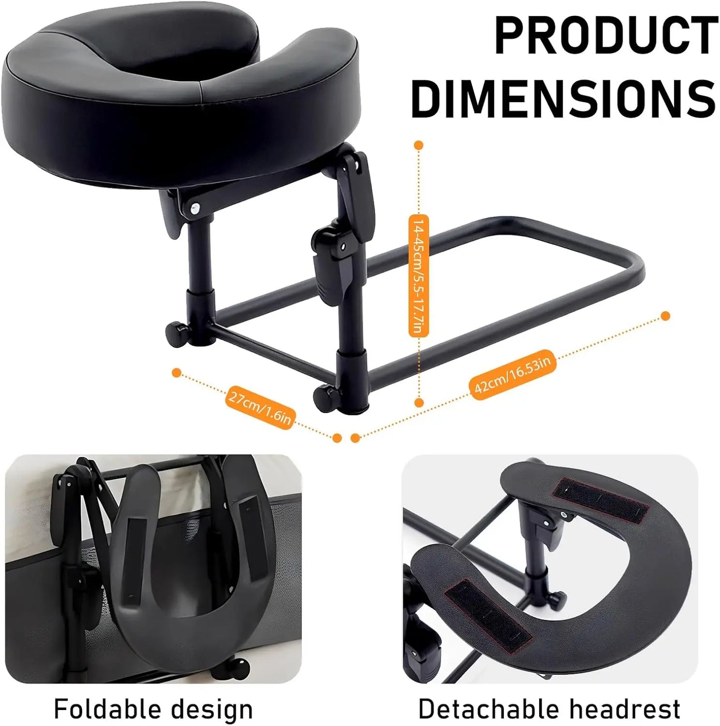 Massage Face Down Pillow Salon SPA Massage Bed Head Rest Kit for Mattress Equipment Adjustable Head Cradle Support for Mattress