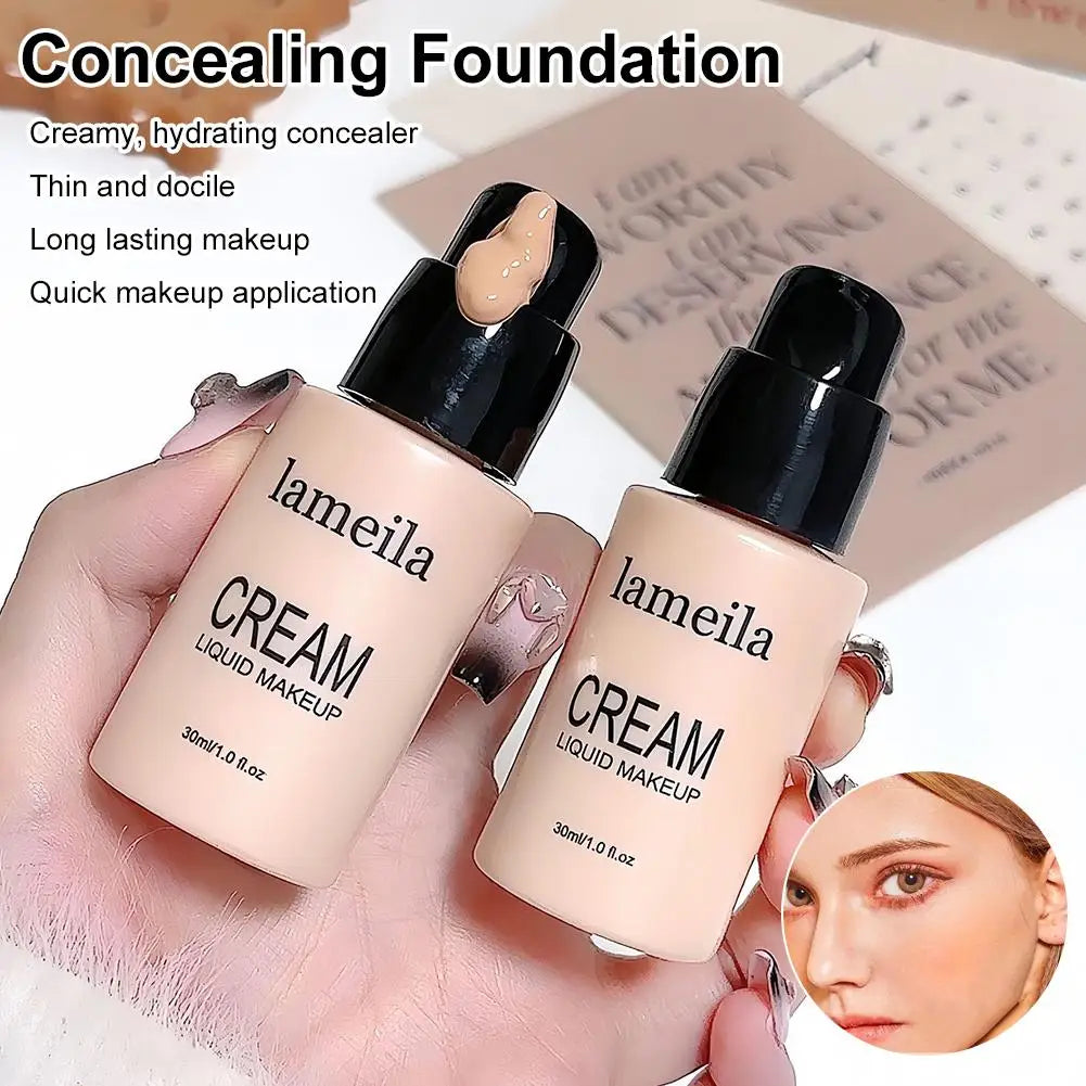 Matte Liquid Foundation Effective Concealer Moisturizing Long-lasting Waterproof Sweat-resistant Makeup Professional Cosmetics