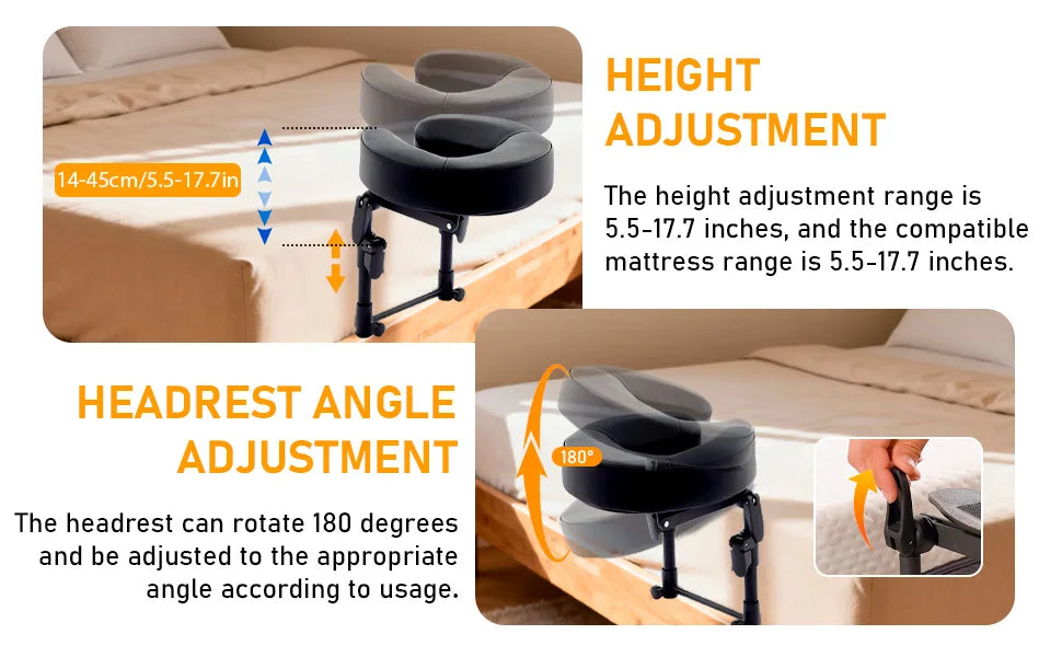 Massage Face Down Pillow Salon SPA Massage Bed Head Rest Kit for Mattress Equipment Adjustable Head Cradle Support for Mattress