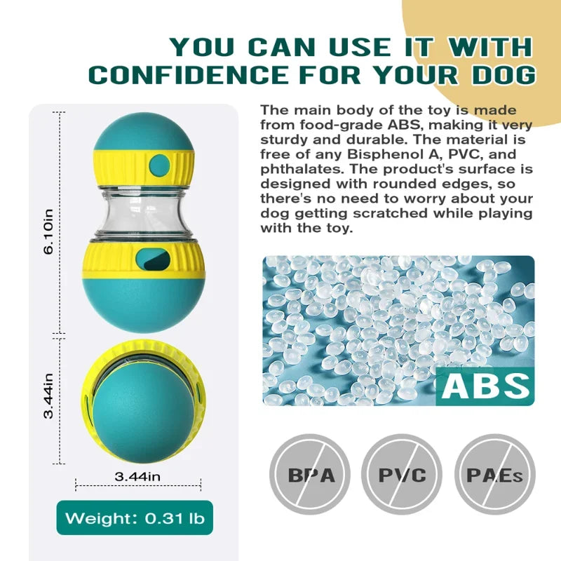 Dog Interactive Toys Adjustable Slow Feeder Food Treat Dispensing Toy for Dogs IQ Training Rolling Ball Puzzle Toy Pet Supplies
