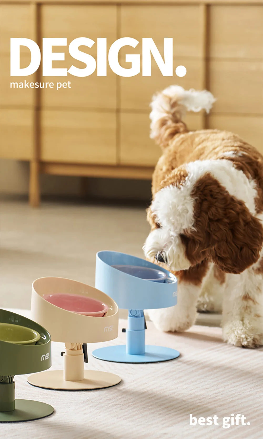 Ceramic Cat Food Water Bowl Flower Shaped Adjustable Anti-Vomiting Cat Bowl Non-Slip Neck Protection Pet Feeding Supplies