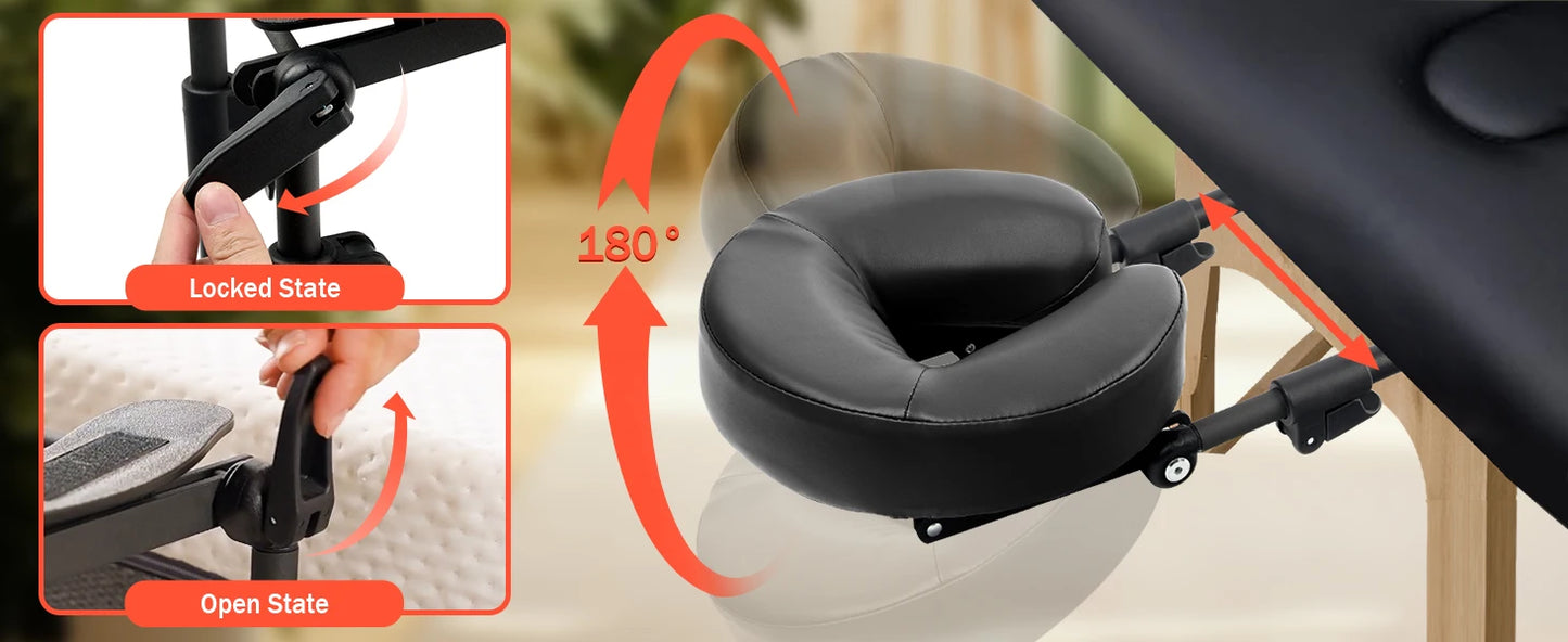 Massage Face Down Pillow Salon SPA Massage Bed Head Rest Kit for Mattress Equipment Adjustable Head Cradle Support for Mattress