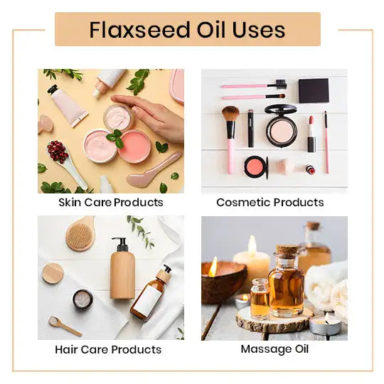 Flaxseed Oil 100% Pure Natural Cold Pressed Carrier Oil for Skin Care