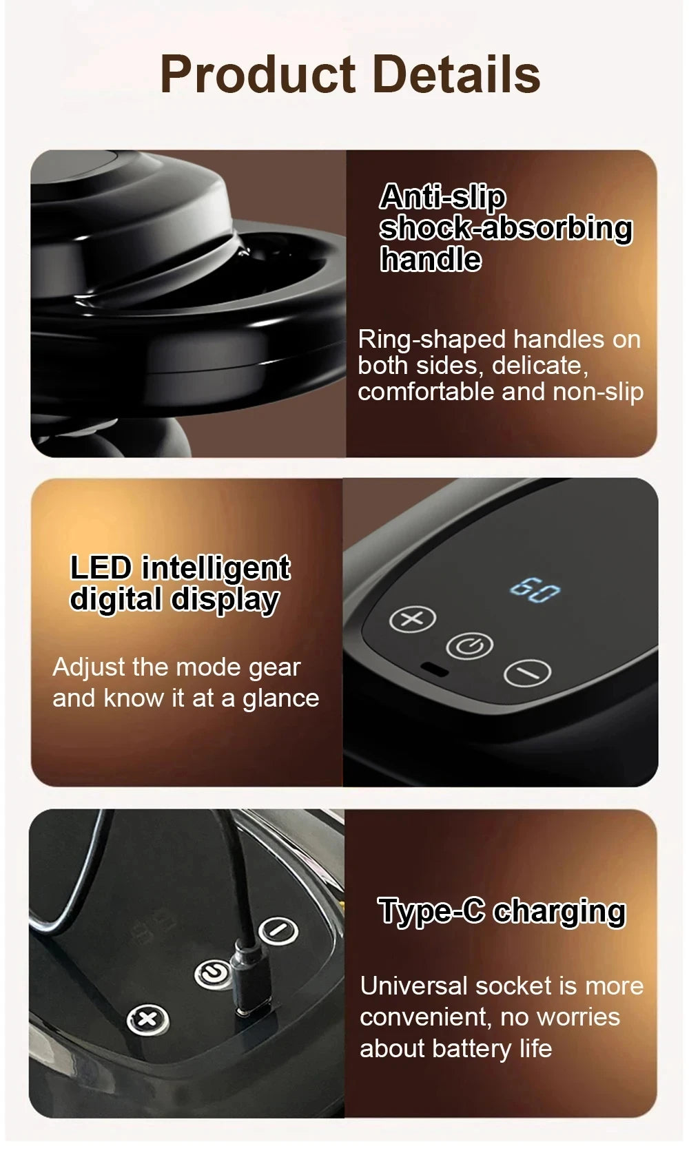 Fascia Gun Massager Six-head Fascia Gun Massager For Back Waist Legs Body Shoulder High Frequency Professional Muscle Relaxation