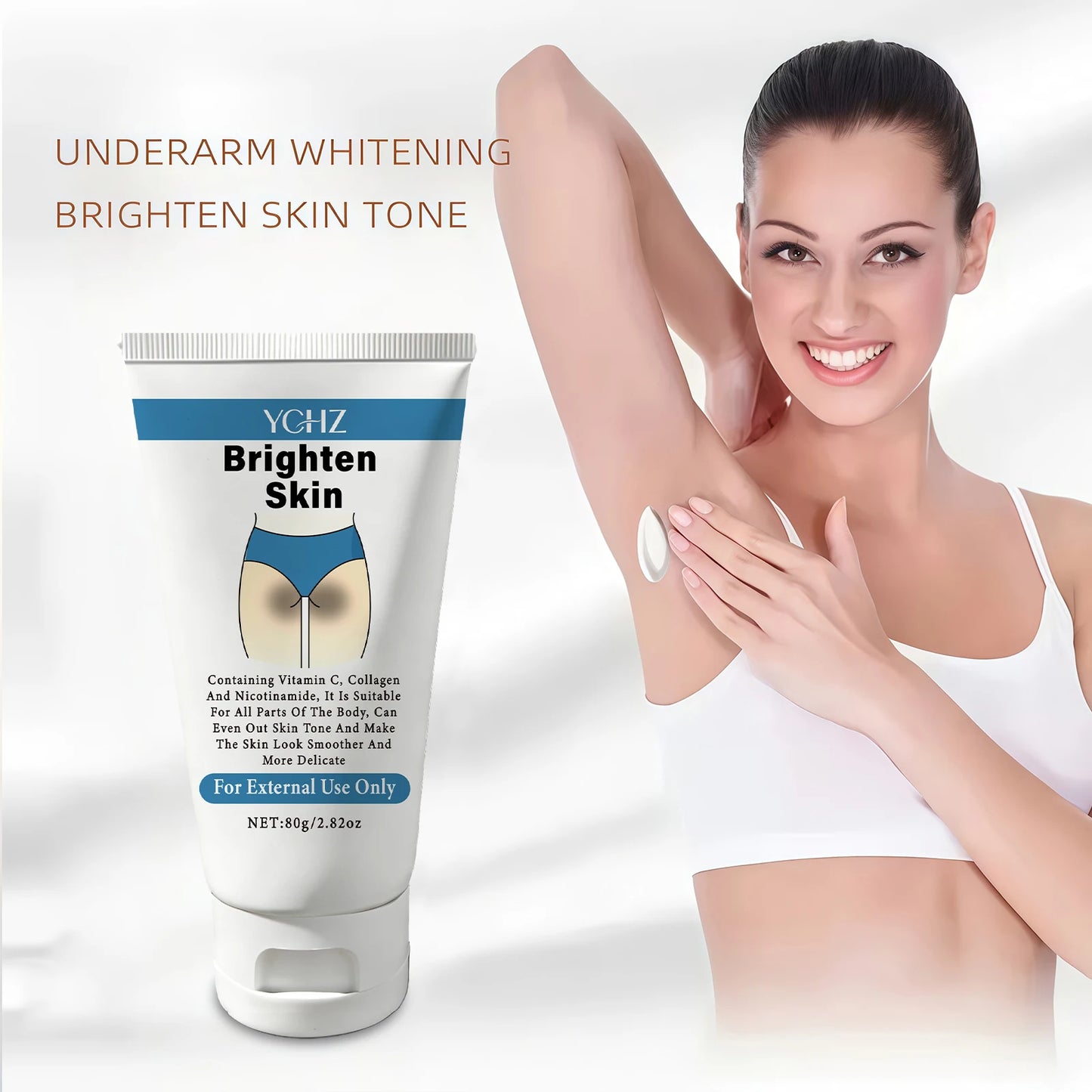 Skin Brightening Cream, Skin Brightening Moisturizing Cream, Deep Hydration, Refreshing and Non-Sticky, Moisturizing Skin Care Cream, Skin Care 80g