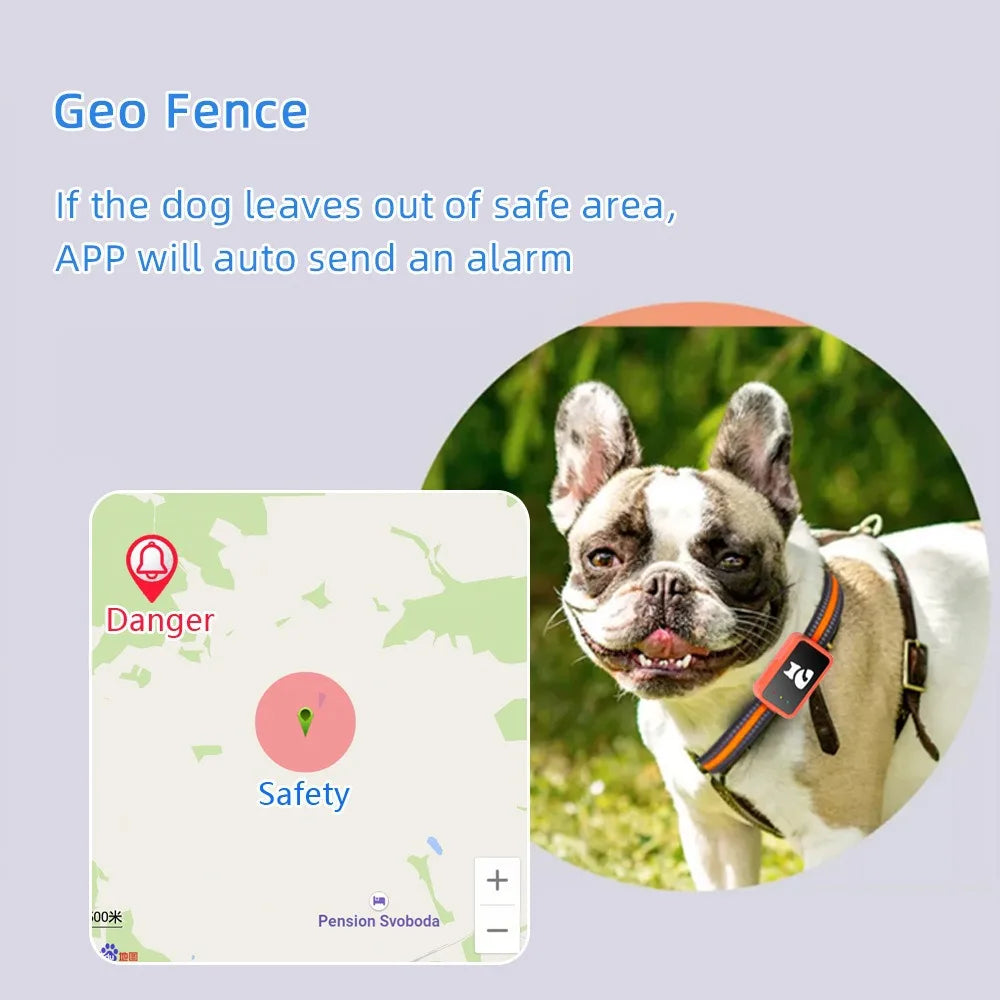 4G Pet GPS Tracker Collar Waterproof Dog Cat Locator with Health Monitor,Geo-Fence,Cold Resistant For iOS Android