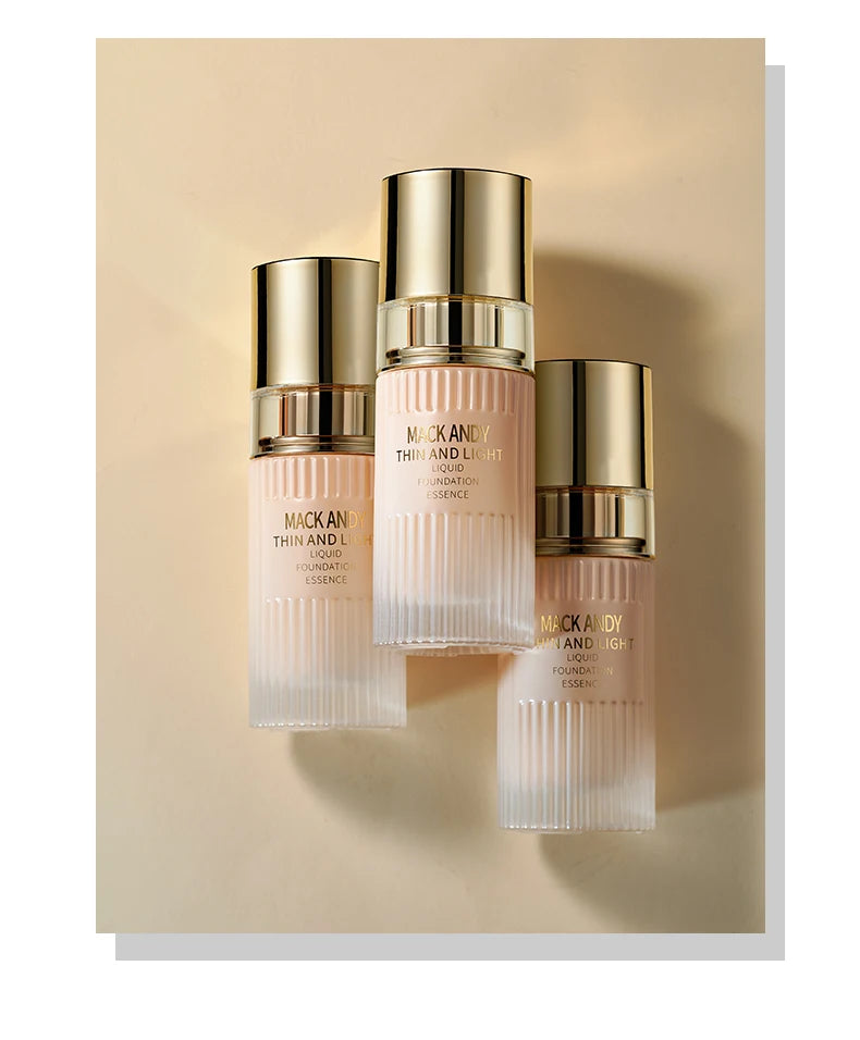 MACKANDY Serum Liquid Foundation Long-lasting Makeup, Full Coverage with Matte Finish, Radiant Formula for All Skin Types Vegan