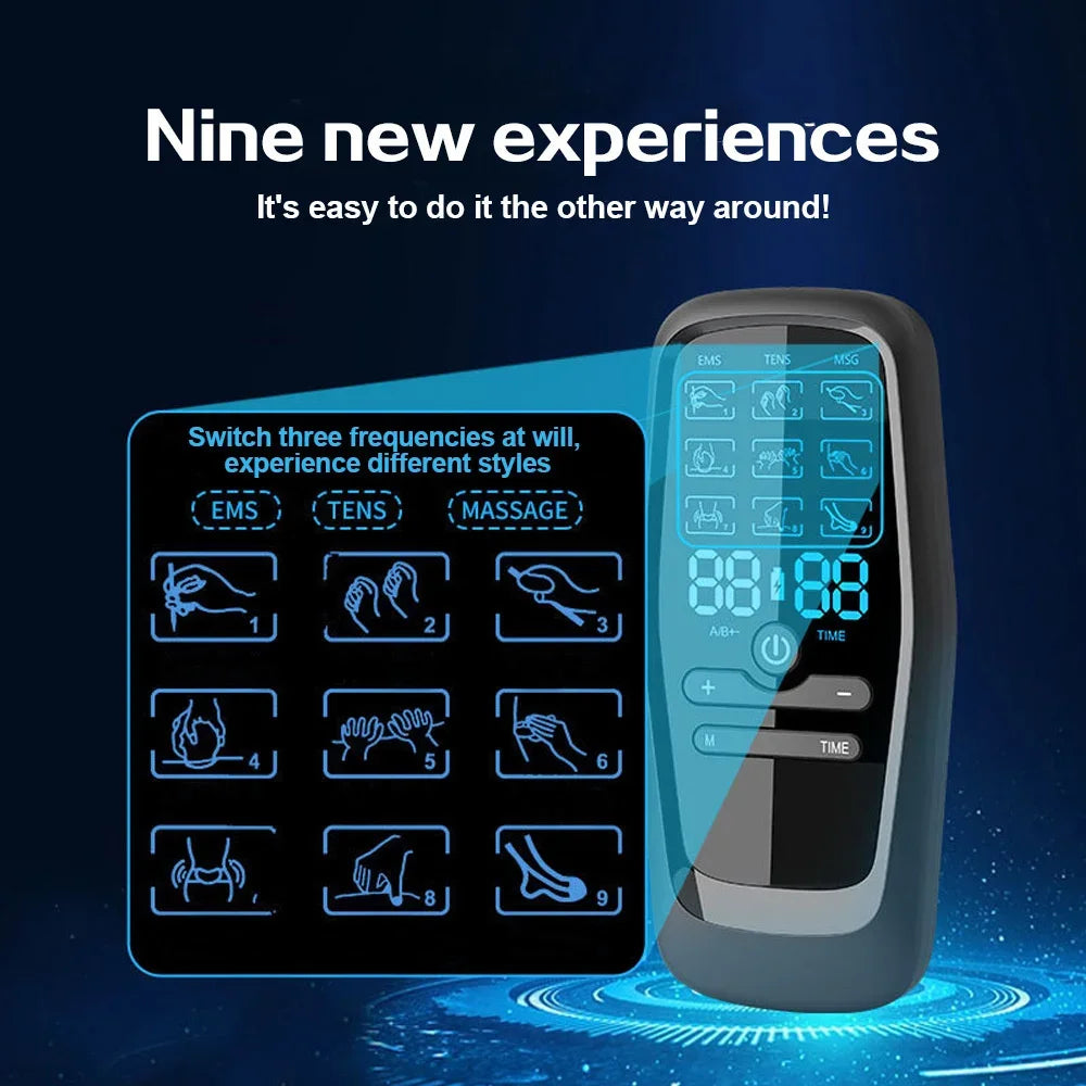 Microcurrent Muscle Stimulator Ems Pulse Massage Physiotherapy Device Muscle Training Slimming Machine Massager Pain Relief