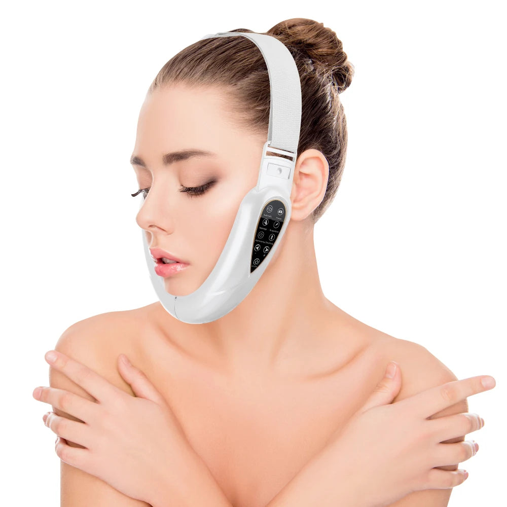 V Face Facial Machine Electric V-Line Up Lift Belt Face Massage LED Face Skin Lifting Firming Beauty Device Double Chin Reducer