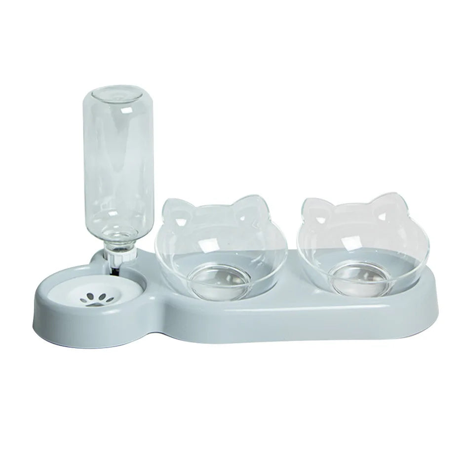 3K Pet SuppliesElevated Bowls For Cats And DogsDurable Double Cat And Dog Bowl FeedersElevated Cat Feeding And Drinking Supplies