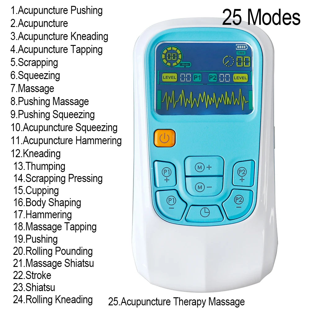 25 Modes 50 Levels EMS Tens Electroestimulador Muscular Massager Neck Shoulder Back Pain Relief Electric Physiotherapy Massage