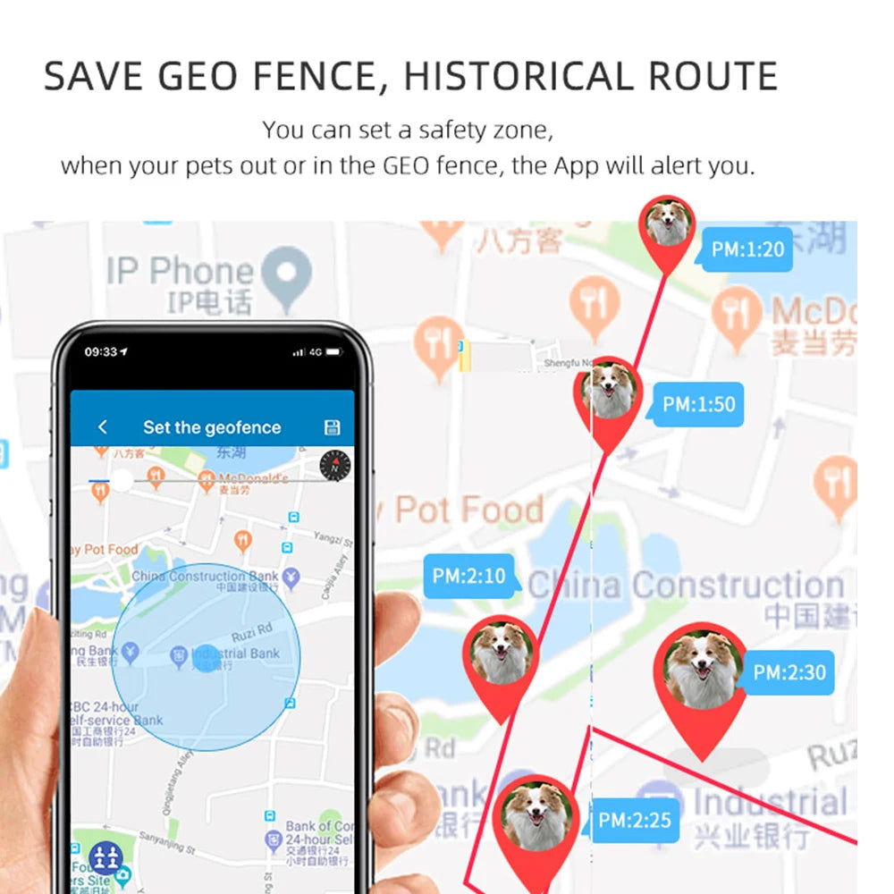 4G Dog GPS Tracker Cat Pet 4G GPS Locator Mini GPS Pets Tracker 4G GSM Best Dog GPS Tracker With Free APP Waterproof IP67