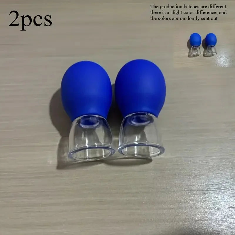 Facial Lifting Massage Cup: Vacuum Suction for Firming Chin & Smile Lines, Portable, No Electricity Needed, Beige