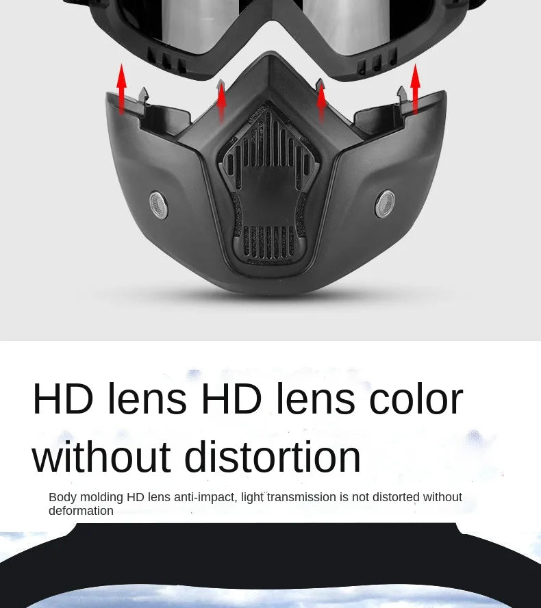 Goggles Full Face Hd Transparent Fog-proof Sand-proof Electric Welding Protective Glasses Versatile Breath-proof Windproof Mask