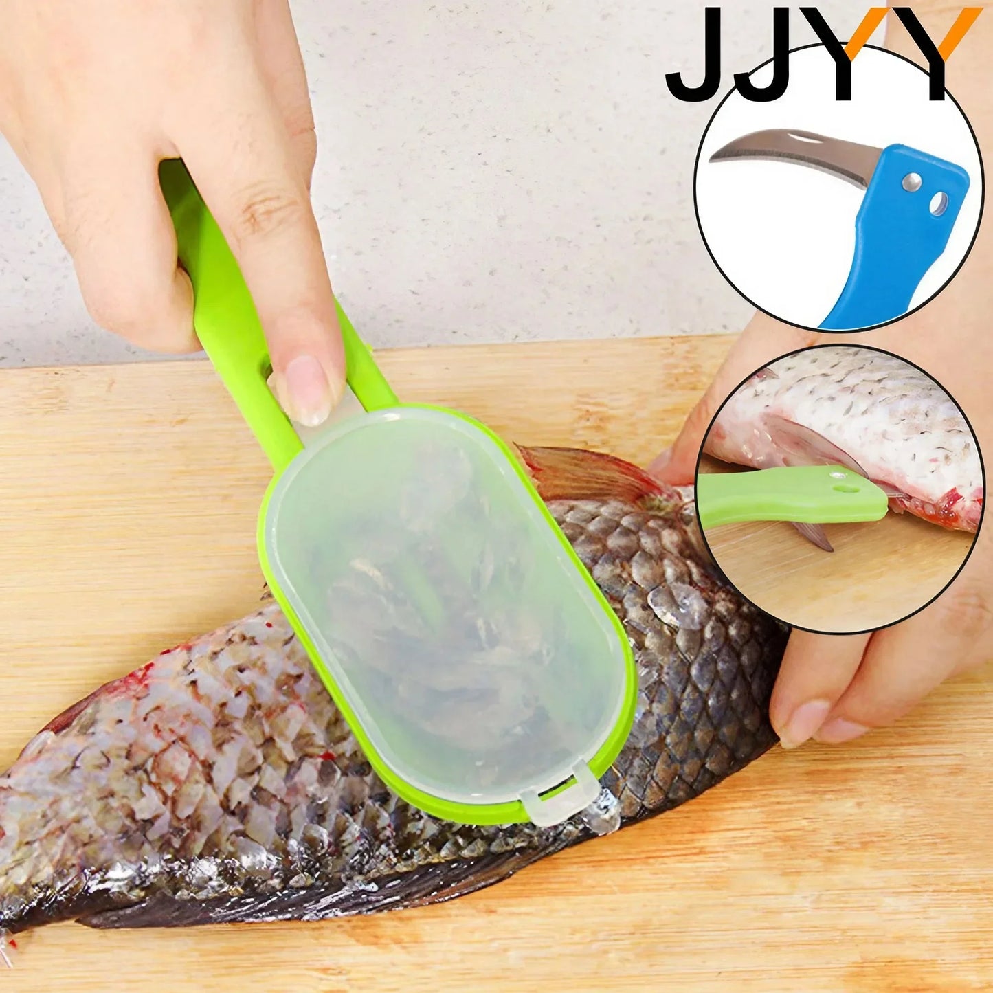 Fish Skin Brush Fast Remove Fish Scale Scraper Planer Tool Fish Scaler Fishing Knife Cleaning Tools Kitchen Cooking Accessorie