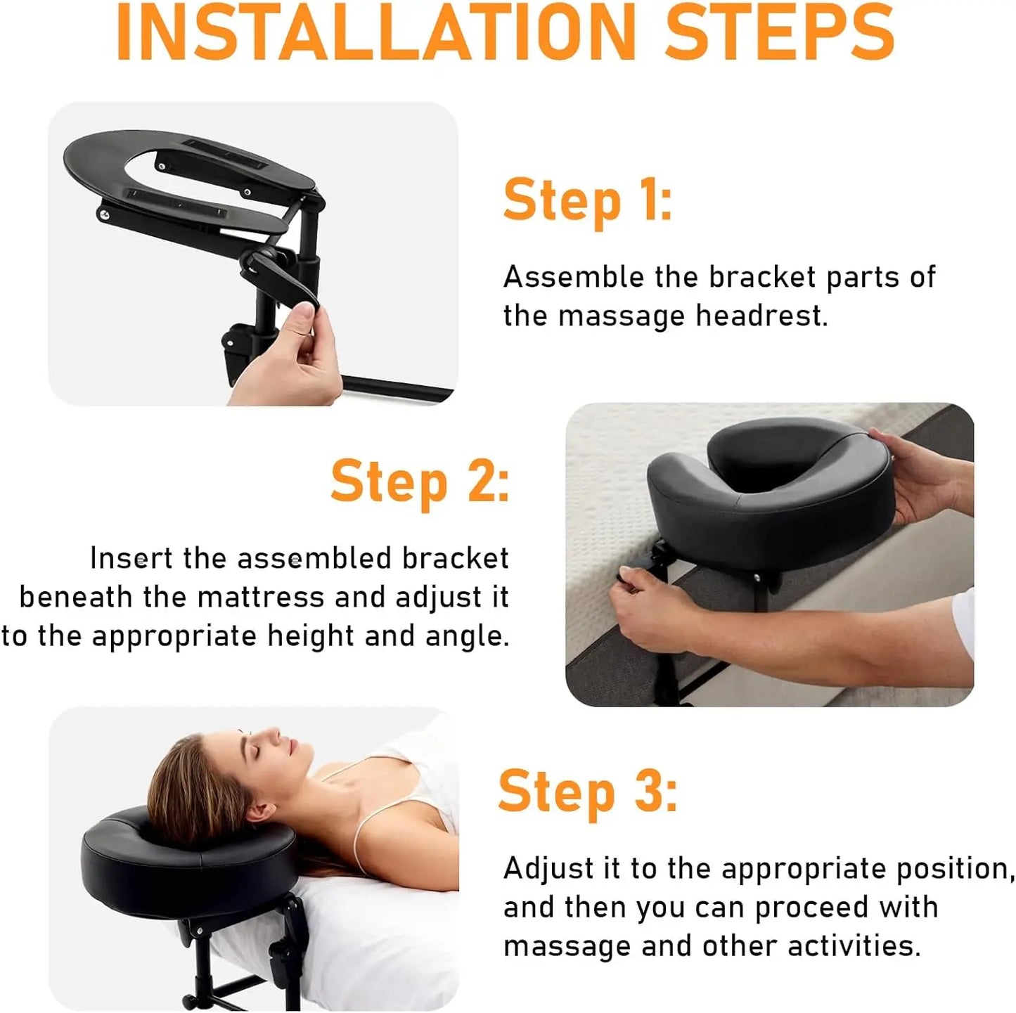 Massage Face Down Pillow Salon SPA Massage Bed Head Rest Kit for Mattress Equipment Adjustable Head Cradle Support for Mattress
