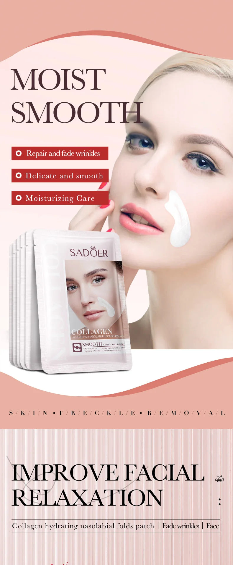 Firming Fine Lines Hydrocrystaline Patch Lifting Sagging Facial Skin Deep Nourishing Facial Mask Korean Facial Care Product
