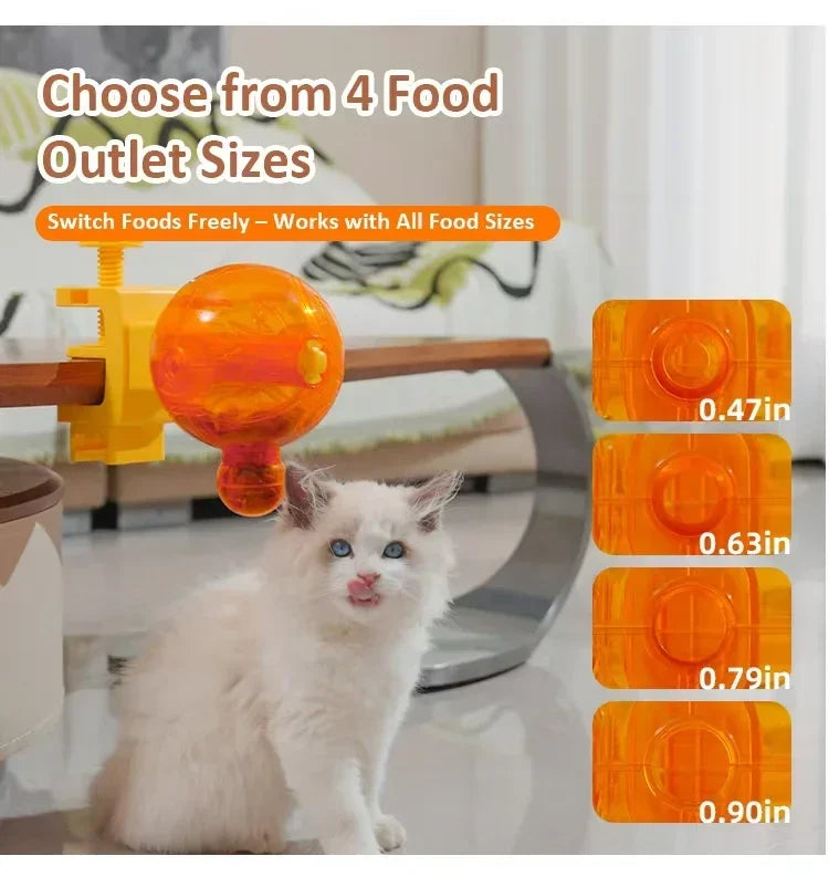 Pet Self-Service Feeder Dog Feeder Ball, Slow Food Dispenser Toy Pet Reward Machine for Small Dogs & Cats Anti-Gulping