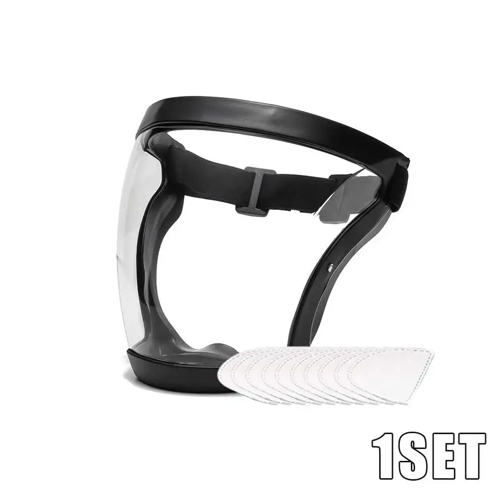 Full Face Shield Transparent Safety Mask With Filthers Oil-splash Proof Eye Facial Anti-fog Head Cover Work Protection Glasses