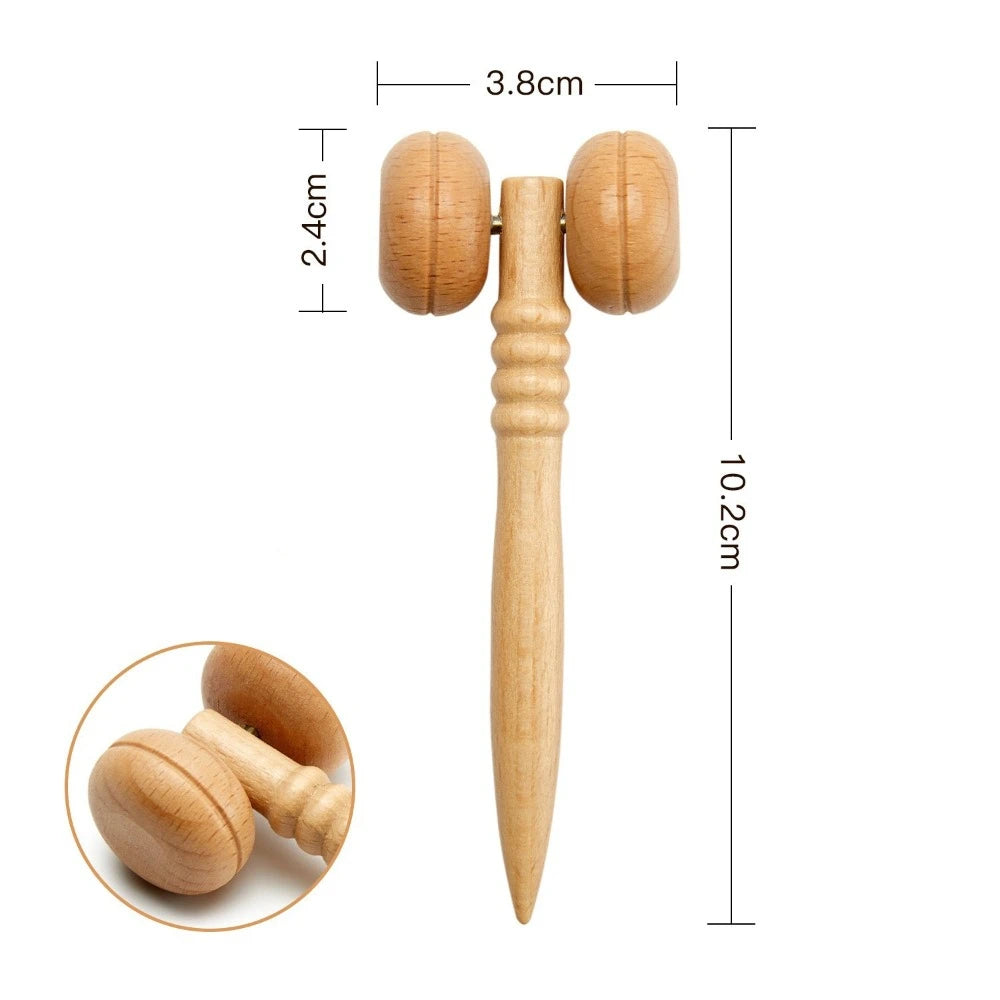 6/7/8Pcs/Set Wooden Facial Massage Tools Scraping Board Roller Face Massager Kit Durable Anti-Aging Facial Care Kit Skin Care