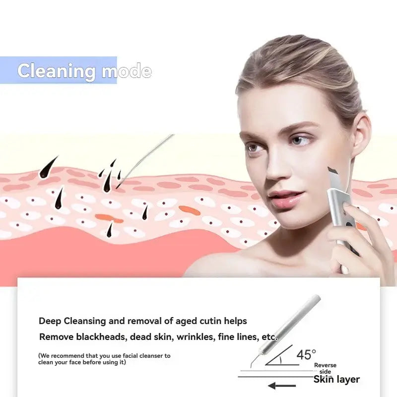 Pore Cleaning Device Facial Care Introduction Device Skin Scraper Blackhead Keratin Remover Blackhead Scraper Vibration Massage