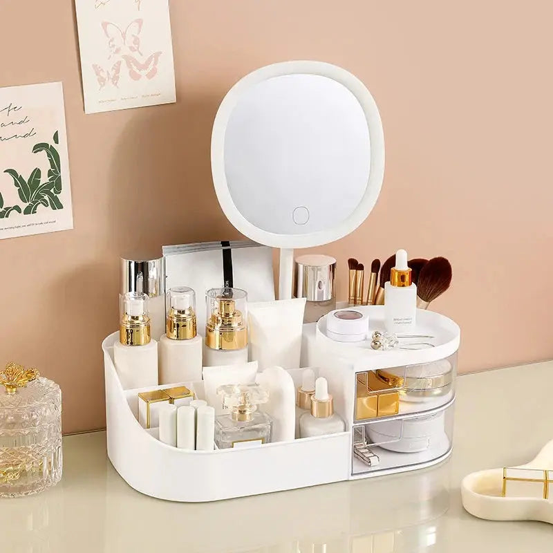 Makeup Storage Box with Mirror & Touch Light My Store 2