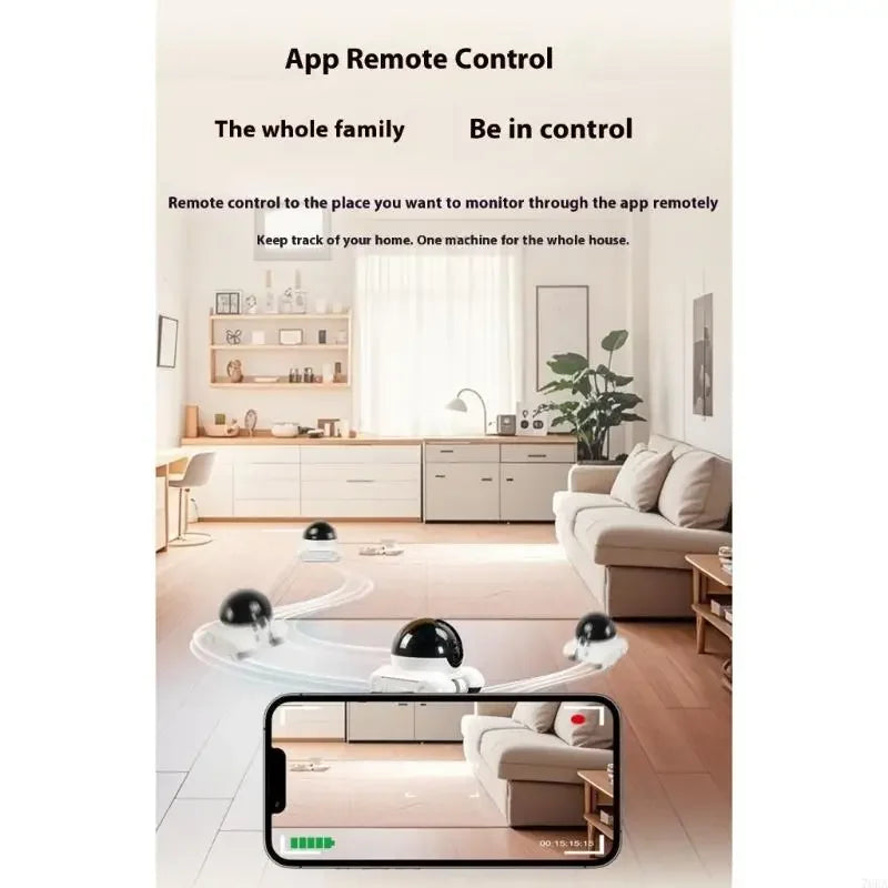 360 Degree Rotating Pet Camera with Two Way Talk Function and Night Detection Robot Cameras for Home Security Dureve